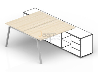 Мебель для персонала Составной стол для крепления к сервисным опорным тумбам (меламиновые аутлеты) AR2TM148FU