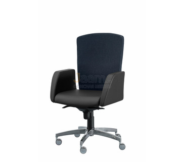 Кресло для руководителя Сигма/Д комбиниров. кожа стандарт/база алюминий