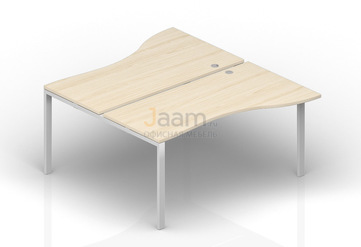 Мебель для персонала Составной стол на 2 рабочих места "Волна" ST2TG149V