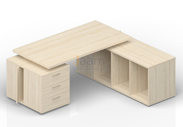 Кабинет руководителя Стол на 2-х опорных тумбах правый NR200T3TSD