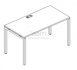 Мебель для персонала Стол письменный на металлокаркасе DUE Б2 015 БП