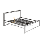 Мебель для гостиниц Кровать на металлическом основании R6521