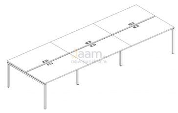 Мебель для персонала Рабочая станция на металлокаркасе DUE Б2 178-3 БП