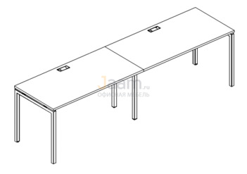 Мебель для персонала Рабочая станция на металлокаркасе DUE Б2 024-2 БП